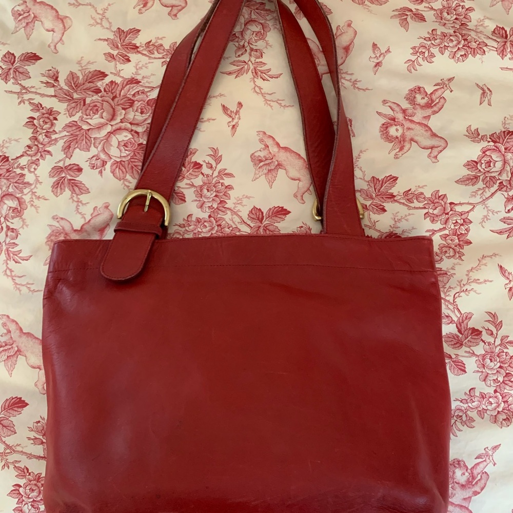 Coach tote bag, red leather Soho Lafayette 4140